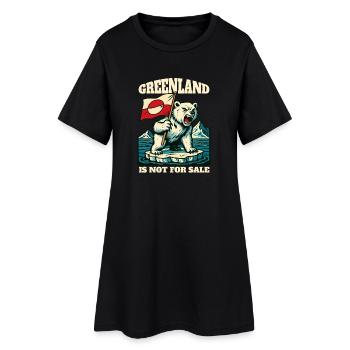 Le Groenland n’est pas à vendre - Robe T-shirt Femme - noir - Devant