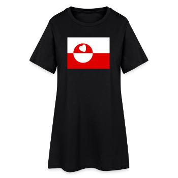 Groenland - Robe T-shirt Femme - noir - Devant