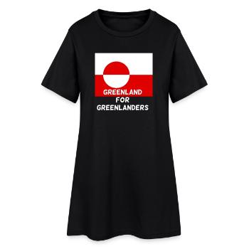 Le Groenland pour les Groenlandais - Robe T-shirt Femme - noir - Devant