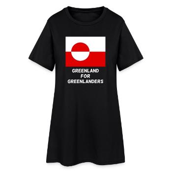Emblème du cercle du drapeau du Groenland - Robe T-shirt Femme - noir - Devant