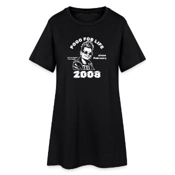 18. Anniversaire Pogo à vie depuis 02/2008 - Robe T-shirt Femme - noir - Devant