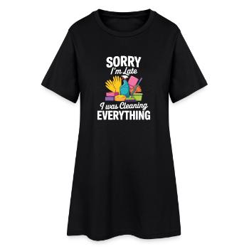 Femme de ménage Drôle - Robe T-shirt Femme - noir - Devant