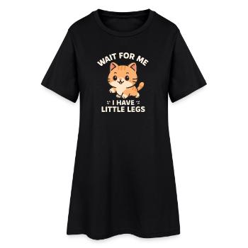 Chat qui dit un mème d’humour Idée de cadeau drôle - Robe T-shirt Femme - noir - Devant