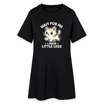 Katze Spruch Humor Meme Lustig Witzig Geschenkidee - Frauen T-Shirt-Kleid - Schwarz - Vorne