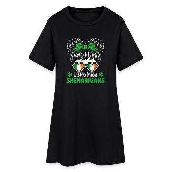 Petite Miss Pitreries St Patrick’s St. Paddys - Robe T-shirt Femme - noir - Devant