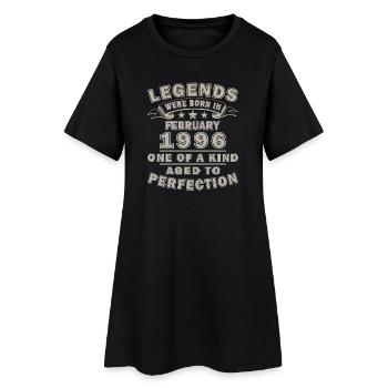 Mari anniversaire de février 1996 - Robe T-shirt Femme - noir - Devant