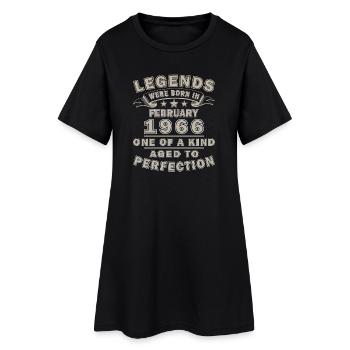 Légende vivante depuis février 1966 - Robe T-shirt Femme - noir - Devant