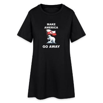 Le Groenland fait disparaître l’Amérique - Robe T-shirt Femme - noir - Devant