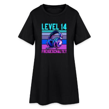 10e anniversaire garçon fille adolescent niveau 10 - Robe T-shirt Femme - noir - Devant