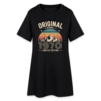 février 1970 – Légende des sommets et montagnes - Robe T-shirt Femme - noir - Devant