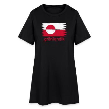Drapeau de Grønlandik - Robe T-shirt Femme - noir - Devant