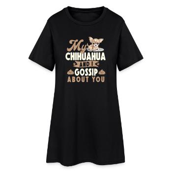 Chihuahua Chihuahueño Mon Chihuahua - Robe T-shirt Femme - noir - Devant