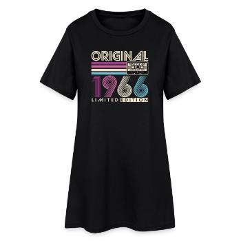 1966 Vintage 60e anniversaire Rétro - Robe T-shirt Femme - noir - Devant