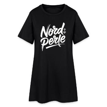 Nordperle Hamburg Nordsee Ostsee Norddeutsch Deern - Frauen T-Shirt-Kleid - Schwarz - Vorne