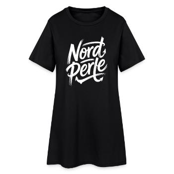 Nordperle Hamburg Nordsee Ostsee Norddeutsch Deern - Frauen T-Shirt-Kleid - Schwarz - Vorne