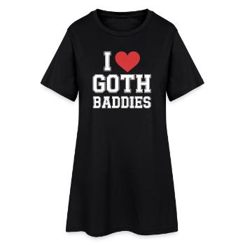 J’aime les méchants gothiques - Robe T-shirt Femme - noir - Devant
