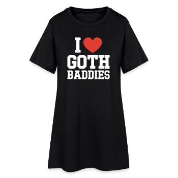 J’adore les méchants gothiques - Robe T-shirt Femme - noir - Devant