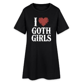 J’adore les filles gothiques - Robe T-shirt Femme - noir - Devant