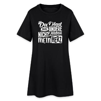 Tu as ce que les autres n’ont pas, mon cœur - Robe T-shirt Femme - noir - Devant