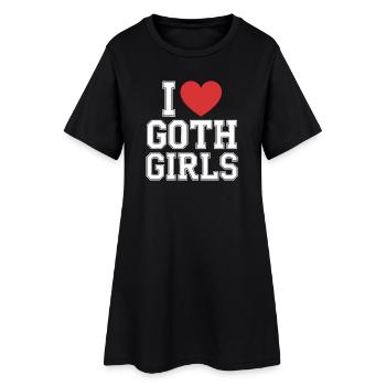 J’aime les filles gothiques - Robe T-shirt Femme - noir - Devant
