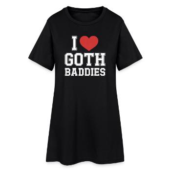 J’adore les méchants gothiques - Robe T-shirt Femme - noir - Devant