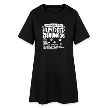 Commandes de base du motif du chien dressé - Robe T-shirt Femme - noir - Devant