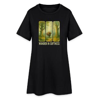 Wandering Bison in the Forest - Women’s T-Shirt Dress - black - Front
