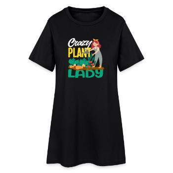Passionnée de plantes Femme Jardinière drôle - Robe T-shirt Femme - noir - Devant