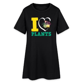 Jardinier amoureux des plantes - Robe T-shirt Femme - noir - Devant