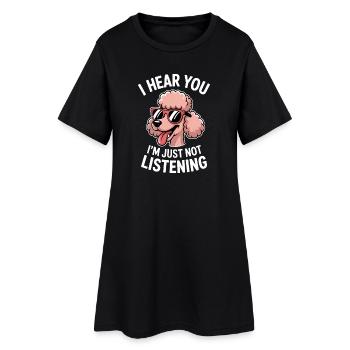 Paroles de caniche Caniche Cadeau drôle de caniche - Robe T-shirt Femme - noir - Devant