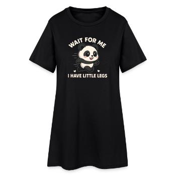 Panda dit Humour Mème Idée de cadeau drôle Drôle - Robe T-shirt Femme - noir - Devant