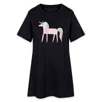 Unicorn_rollerSKate - Women’s T-Shirt Dress - black - Front
