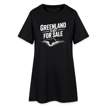 Le Groenland n’est pas à vendre - Robe T-shirt Femme - noir - Devant