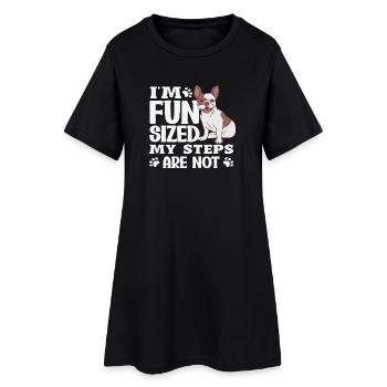 Attends-moi, j’ai de petites jambes - Robe T-shirt Femme - noir - Devant