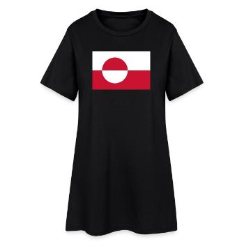 Drapeau du Groenland - Robe T-shirt Femme - noir - Devant