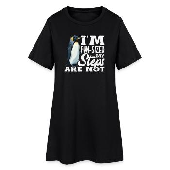 Attends-moi, j’ai de petites jambes - Robe T-shirt Femme - noir - Devant