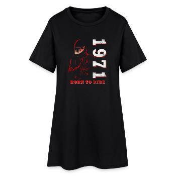 55e anniversaire Motocycliste Vintage 1971 - Robe T-shirt Femme - noir - Devant
