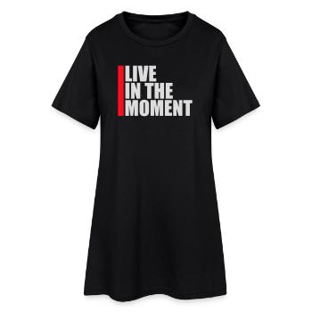Vivre dans l’instant Pleine conscience de la présence - Robe T-shirt Femme - noir - Devant