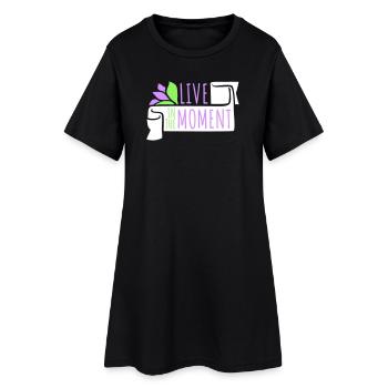 Vivre dans l’instant Pleine conscience de la présence - Robe T-shirt Femme - noir - Devant
