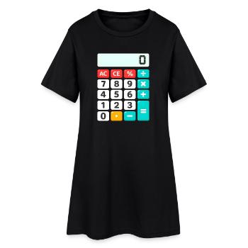 Calculatrice rétro de blocs de couleurs - Robe T-shirt Femme - noir - Devant