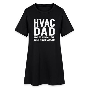 Le père HVAC est juste beaucoup plus cool, drôle - Robe T-shirt Femme - noir - Devant