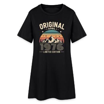 Februar 1976 – Legende der Gipfel und Berge - Frauen T-Shirt-Kleid - Schwarz - Vorne