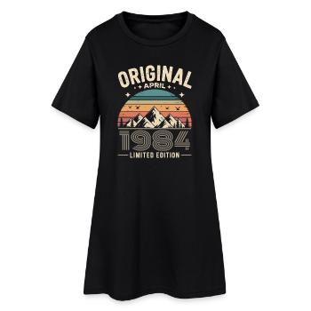 Februar 1984 – Legende der Gipfel und Berge - Frauen T-Shirt-Kleid - Schwarz - Vorne