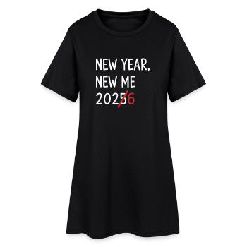 Nouvelle Année Nouveau Moi 2026 Ratée - Robe T-shirt Femme - noir - Devant