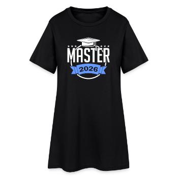 Le master a été obtenu lors de la cérémonie de remise des diplômes en 2026 - Robe T-shirt Femme - noir - Devant