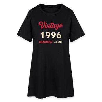 Vintage 1996 – Boxing Club Retro Geburtsjahr - Frauen T-Shirt-Kleid - Schwarz - Vorne