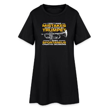 I don't make mistakes trumpet player - Women’s T-Shirt Dress - black - Front