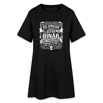 Coding Binary Coffee Sarcasm - Women’s T-Shirt Dress - black - Front