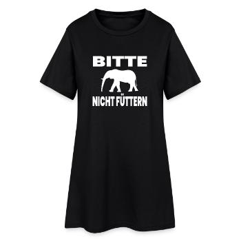 Éléphant - Robe T-shirt Femme - noir - Devant