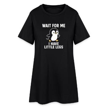 Idée de cadeau drôle sur l’humour du Pingouin - Robe T-shirt Femme - noir - Devant